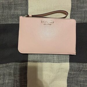 Kate Spade Blush Pink Saffiano Leather Wristlet
